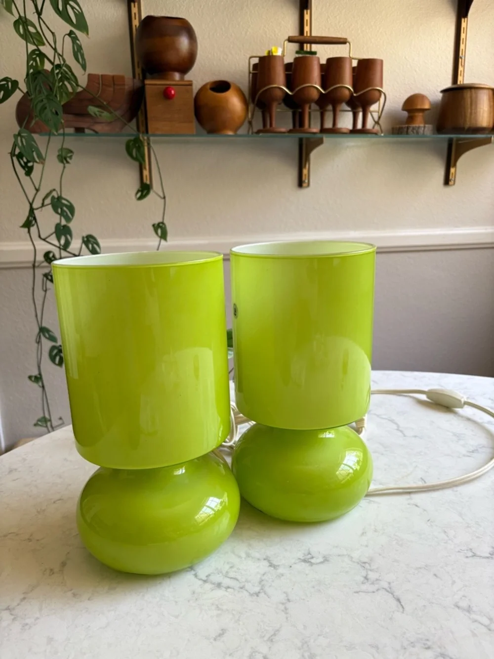 1 available IKEA 80s Vintage Green Modern Ceramic Table Lamp